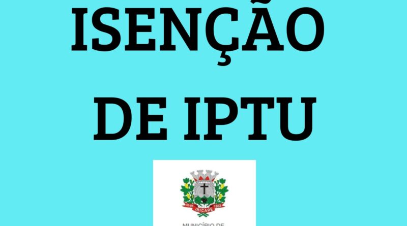 ISENÇÃO DE IPTU